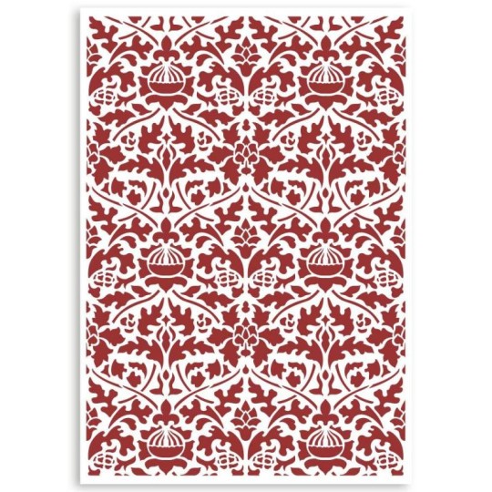 Pochoir scrapbooking Casa Granada motif de papier peint Stamperia A4