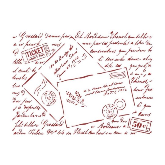 Pochoir plastique Provence lettres 15x20cm Stamperia Pochoir plastique Provence lettres 15x20cm Stamperia