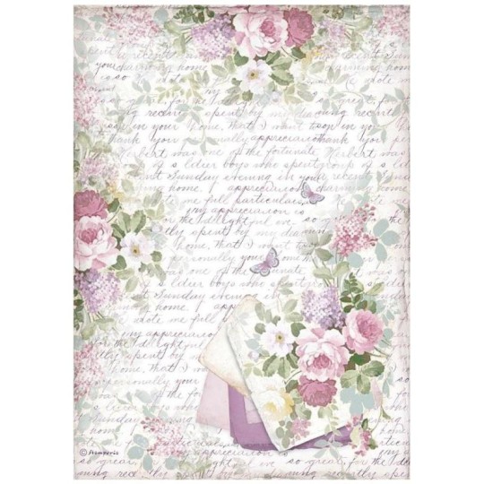 Papier de riz Provence bouquet Stamperia A4