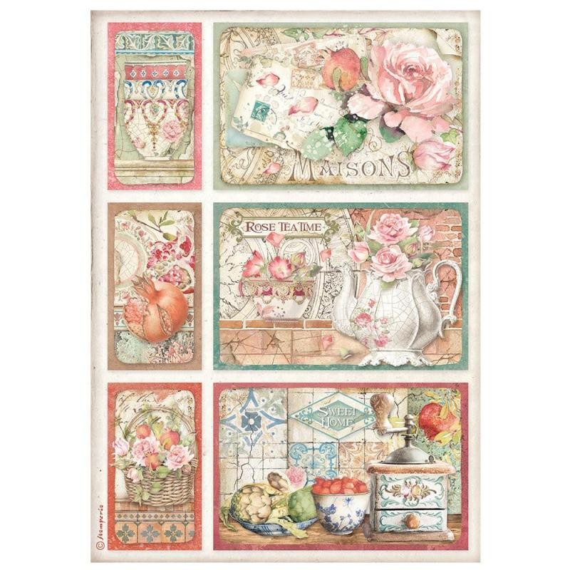 Papier de riz Casa Granada cartes Stamperia A4