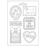 Moule souple Stamperia DayDream cadres et citations A4 //