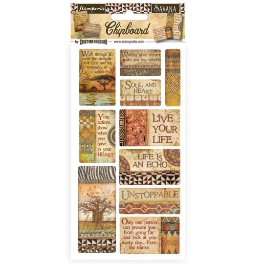 Chipboard carton Savana Stamperia 15x30cm Chipboard carton Savana Stamperia 15x30cm