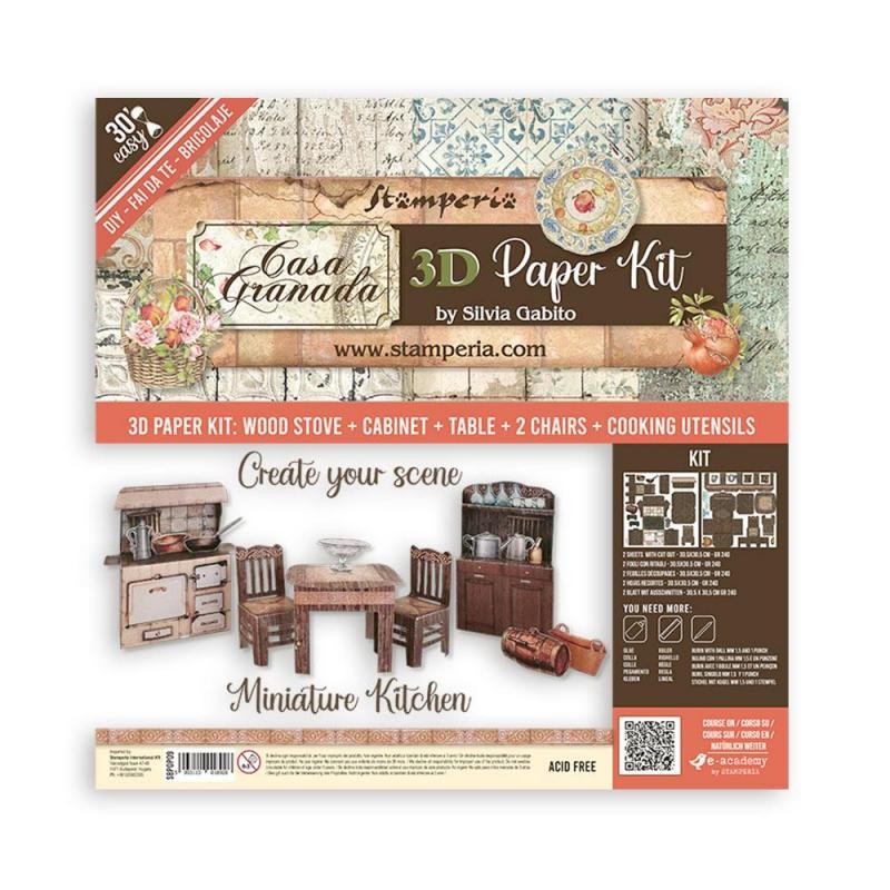 Bloco de Papel Scrapbooking Stamperia Casa Granada
