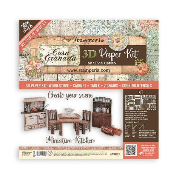 Kit PopUp scrapbooking Casa Granada Stamperia 30x30cm