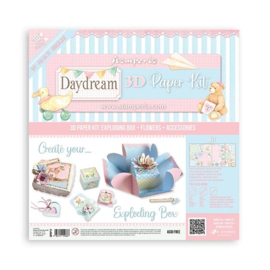 Kit PopUp scrapbooking DayDream boîte explosive Stamperia 30x30cm