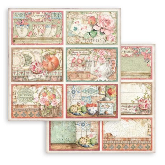 Feuille scrapbooking Stamperia Casa Granada 6 cartes 30x30cm