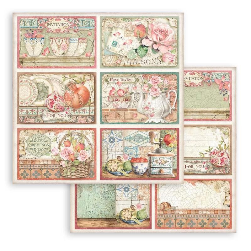Papier Scrapbooking Casa Granada 6 cartes Stamperia 30x30cm