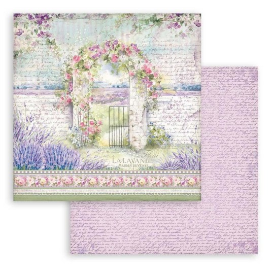 Papier Scrapbooking Provence arc Stamperia 30x30cm