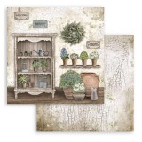 Papier Scrapbooking Romantic Garden House armoires Stamperia 30x30cm