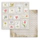 Feuille scrapbooking Stamperia Romantic Garden House tags 30x30cm
