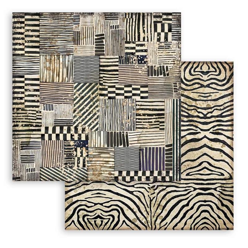 Papier Scrapbooking Savana zebre Stamperia 30x30cm