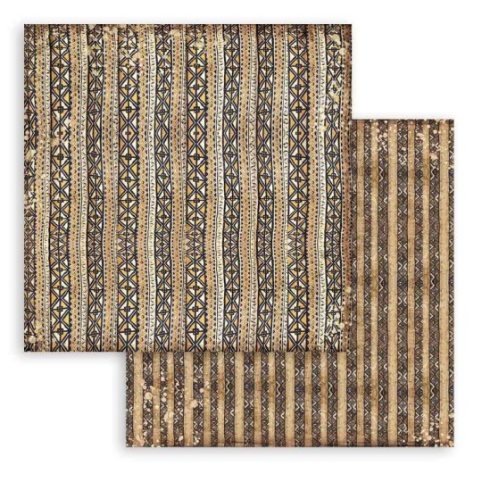 Papier Scrapbooking Savana texture ethnique Stamperia 30x30cm