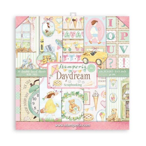 Papier Scrapbooking DayDream Stamperia 10f 30x30 assortiment