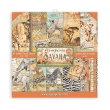 Papier Scrapbooking Savana Stamperia 10f 30x30 assortiment