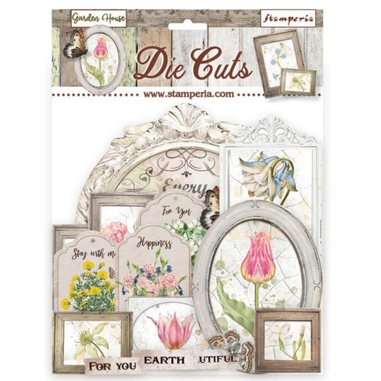 Die Cuts assortiment Romantic Garden House Stamperia