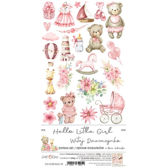 Die cut scrapbooking Craft O Clock Hello Little Girl 