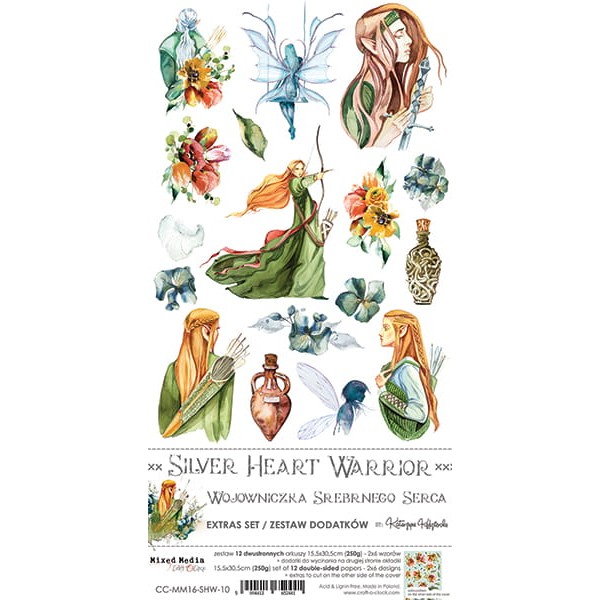 Die cut scrapbooking Craft O Clock Silver Heart Warrior 