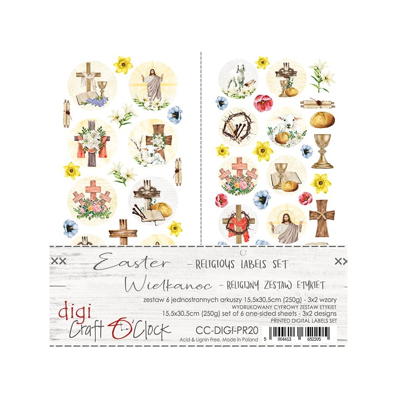 Tags scrapbooking Craft O Clock Easter religious 15x30