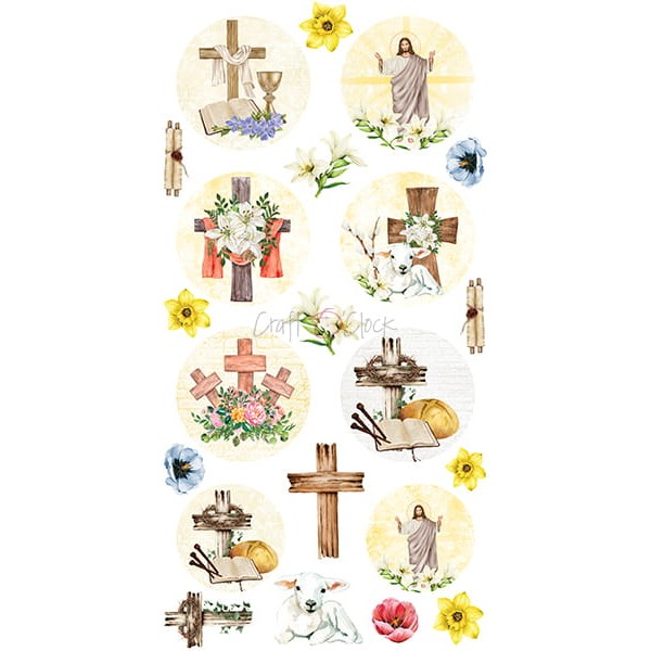 Tags scrapbooking Craft O Clock Easter religious 15x30