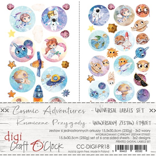 Tags scrapbooking Craft O Clock Cosmic Adventures 15x30