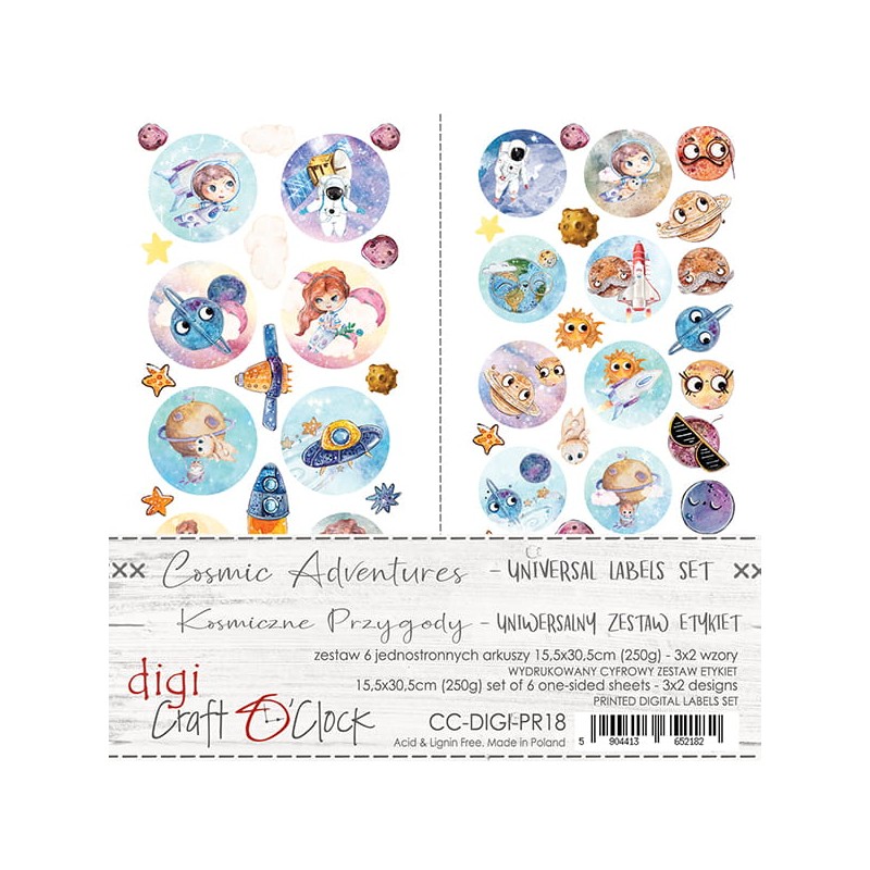 Tags scrapbooking Craft O Clock Cosmic Adventures 15x30