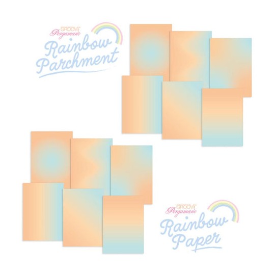 Papier parchemin & papier Groovi A4 duo arc en cielParadise Island 24 feuilles