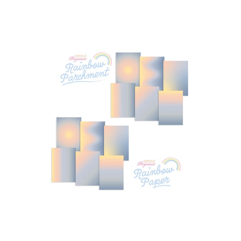 Papier parchemin & papier Groovi A4 duo arc en ciel California Sunset24 feuilles