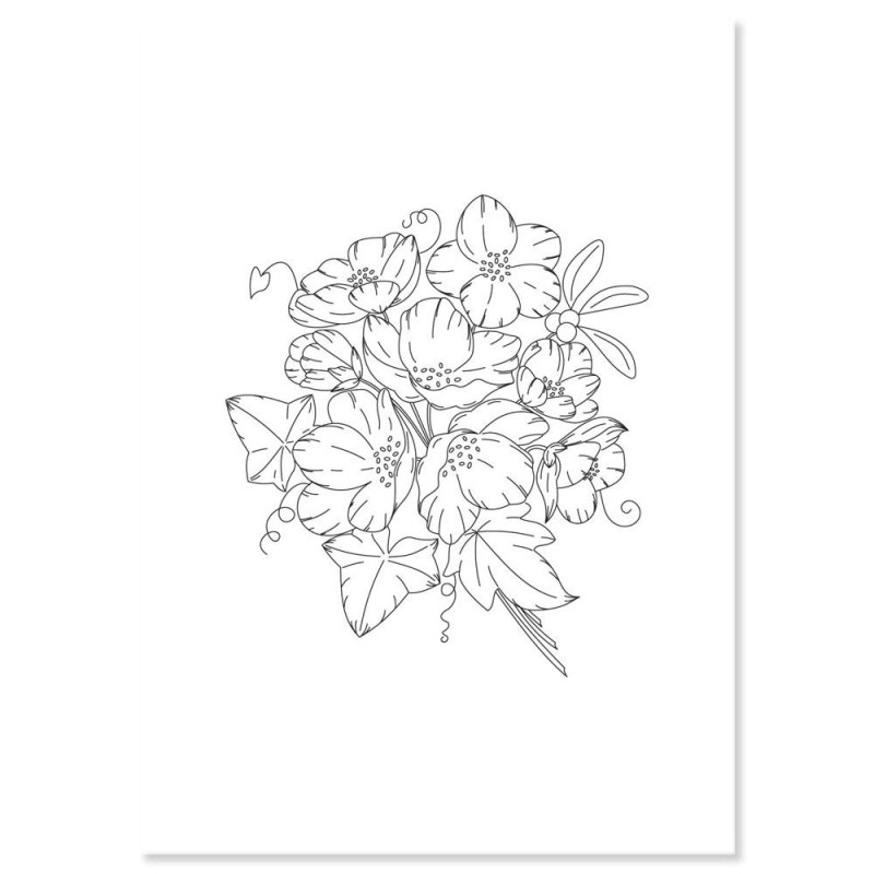 Papier parchemin Pergamano A5 imprimé fleurs 10 feuilles