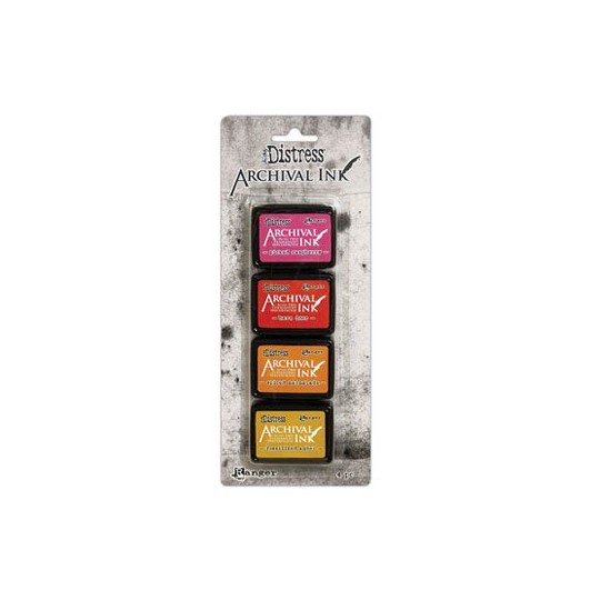 Tampons encreur Tim Holtz Distress Archival Ranger Kit 1 Lot de 4 mini