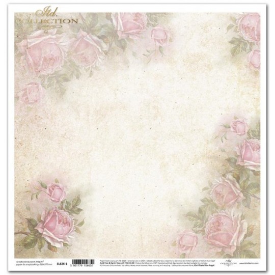 Papier scrapbooking vintage roses 30x30 