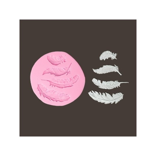 Moule silicone Mya épais plumes 11,2x11,2x0,9cm 035