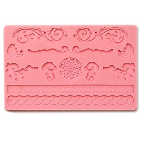 Moule silicone Mya épais damasks 20x12,5x0,7cm 018