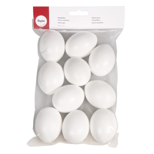 Oeufs à décorer en plastique Rayher 6cm