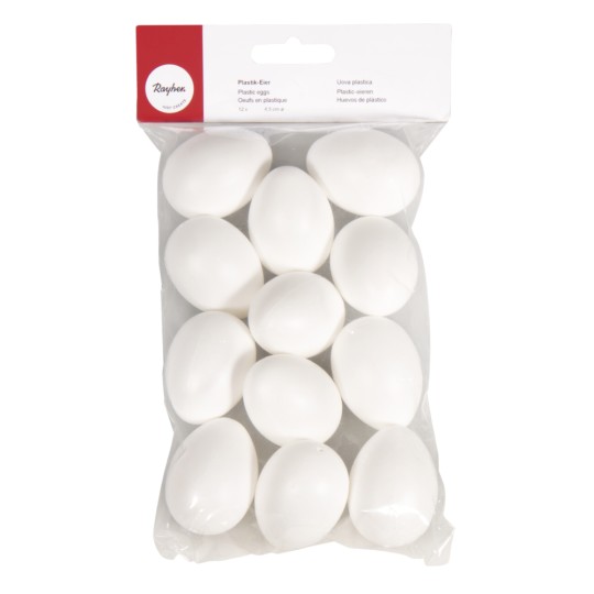 Oeufs à décorer en plastique Rayher 4,5cm