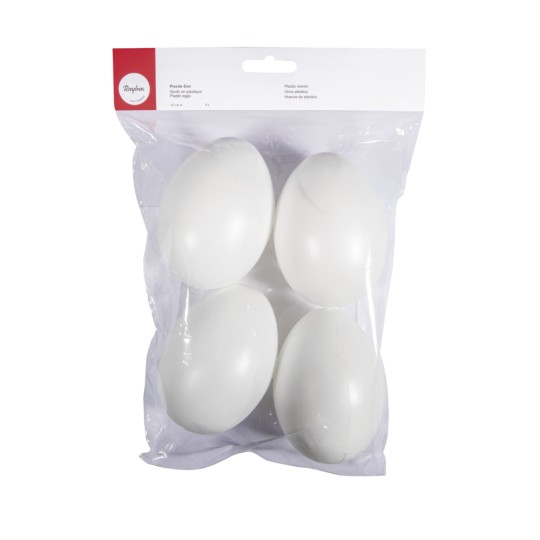 Oeufs à décorer en plastique Rayher 10cm