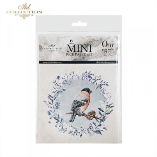 Set de 6 Papiers de riz Oiseaux du printemps I assortiment 15x15cm