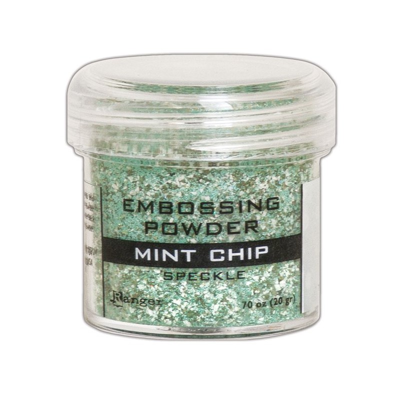 Poudre à embosser Ranger speckle Mint chip 18gr
