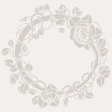 Pochoir décoratif Roses Wheel -01455- 20x20cm - motif 16x15,3cm