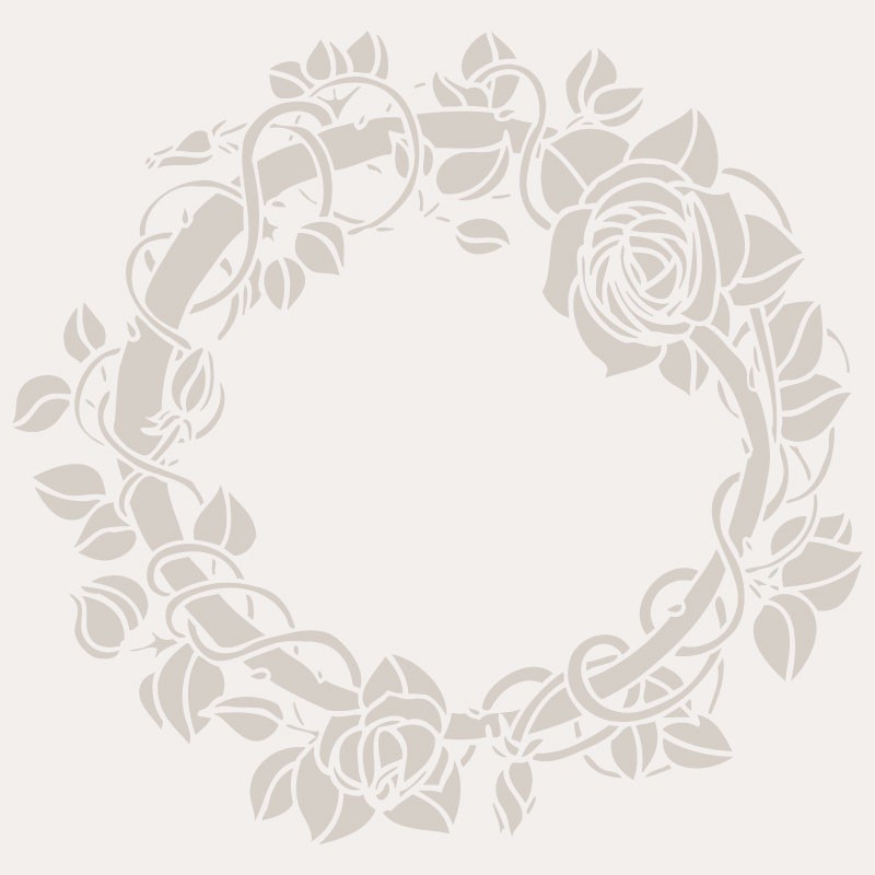 Pochoir décoratif Mya Roses Wheel 20x20cm - motif 16x15,3cm