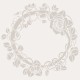 Pochoir décoratif Mya Roses Wheel 20x20cm - motif 16x15,3cm