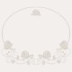 Pochoir décoratif Mya Floral Oval 20x20cm - motif 13,7x17,2cm