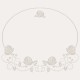 Pochoir décoratif Mya Floral Oval 20x20cm - motif 13,7x17,2cm