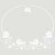 Pochoir décoratif Mya Floral Oval 20x20cm - motif 13,7x17,2cm