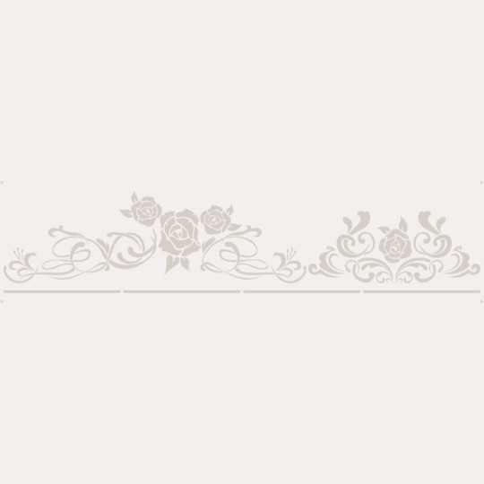 Pochoir décoratif Mya Four Roses 20x30cm - motif 5,7x26,7cm