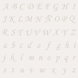 Pochoir décoratif Mya Alphabet 20x30cm - motif 1,5cm - 1cm