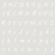 Pochoir décoratif Mya Alphabet 20x30cm - motif 1,5cm - 1cm