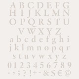 Pochoir décoratif Mya Alphabet -01256- 20x30cm - motif 1,6cm - 1,1cm