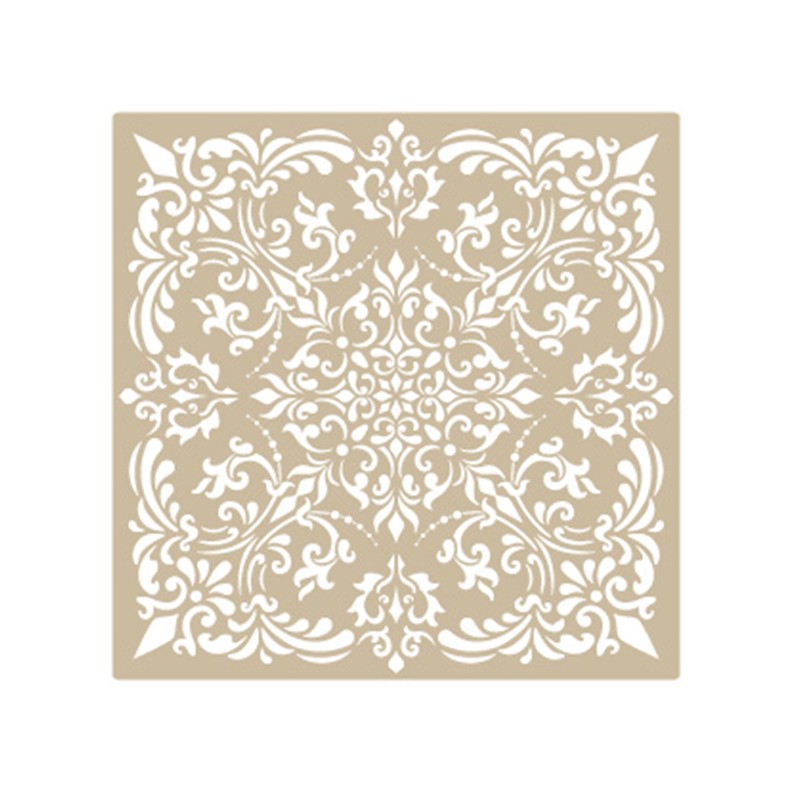 Pochoir décoratif Mya Damask 024 50x50cm - motif 47x47cm