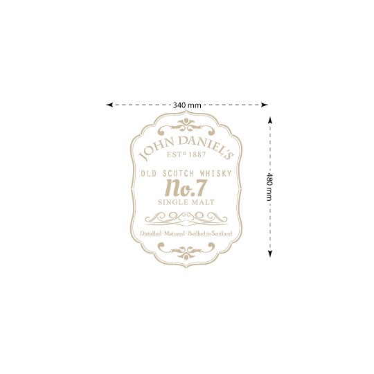 Pochoir décoratif Mya Whiskey 36x50cm - motif 34x48cm Pochoir décoratif Mya Whiskey 36x50cm - motif 34x48cm