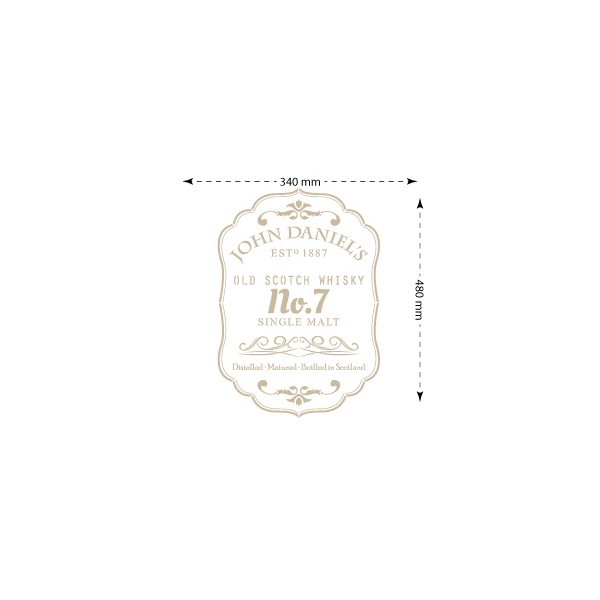 Pochoir décoratif Mya Whiskey 36x50cm - motif 34x48cm